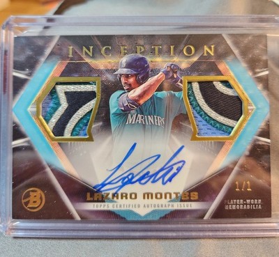 2023 Bowman Inception AUTOGRAPH DUAL RELIC 1/1 Lazaro Montes.   Mint Condition