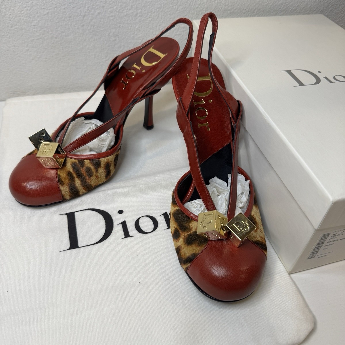 Rare Christian Dior by Galliano F/W 2004 The Gambler Cheetah Heels