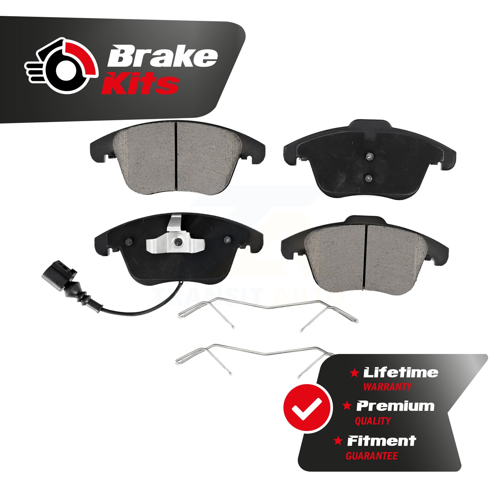 Front Ceramic Brake Pads Set For 2009-2017 Volkswagen Tiguan S SE SEL