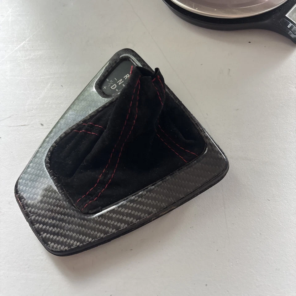 06-11 BMW 325i Gear Shifter Cover W Trim Indicator Carbon Fiber 7155643-03-F OEM - Image 3 of 4