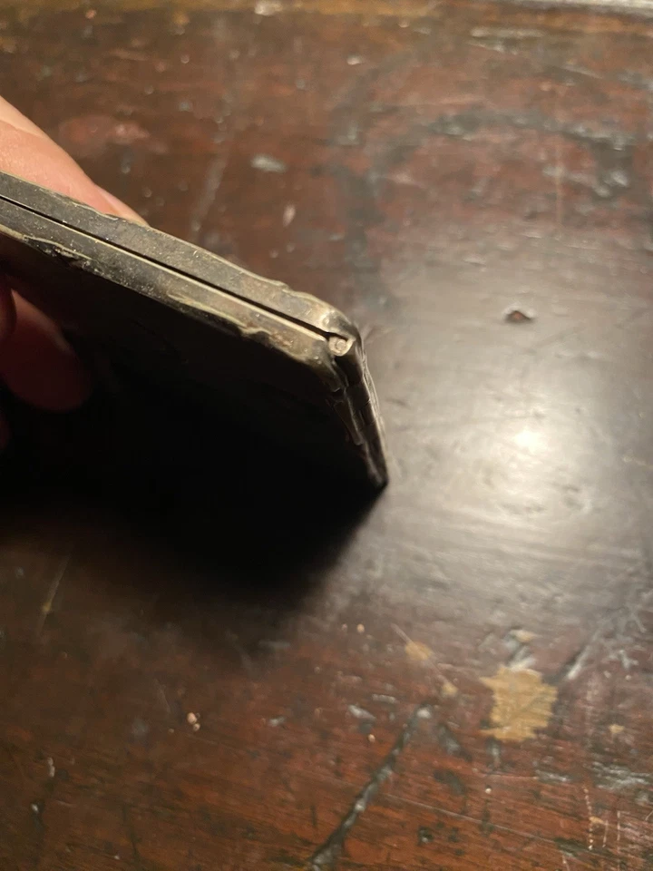 poudrier ancien En Argent Alpaca - Photo 4/4