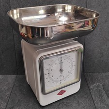 Bilancia da Cucina Con Orologio Wesco Stile Retrò Bianca | Fino a 4kg 