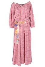 NINETTE PINK COTTON MAXI DRESS LARGE ONE SIZE