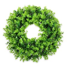 1pc Boxwood Wreath 20 Inch Eucalyptus Wreaths Artificial Greenery Outdoor