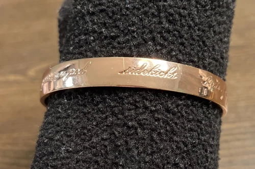 BRACCIALE amicizia KATE SPADE miglior amico di sempre braccialetto tono oro rosa 7 3 4" ottime condizioni
