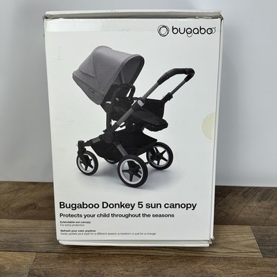 Bugaboo Donkey 5 Sun Canopy for Stroller UPF 50+ Water Repellent Open Box Black