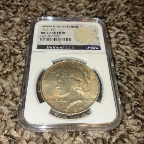 1924 Peace Dollar $1 Silver Coin NGC BU – Original Bag Fragment Inc.
