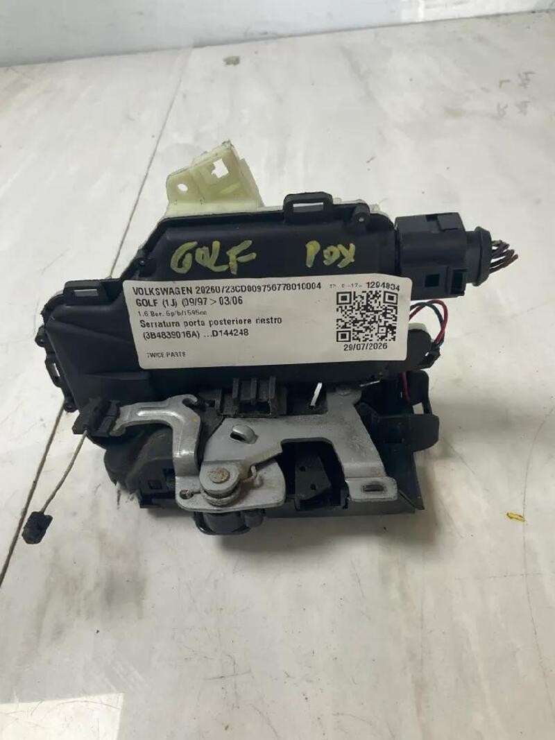 3B4839016A SERRATURA PORTA POSTERIORE DESTRO VOLKSWAGEN GOLF (1J) 1.6 BER