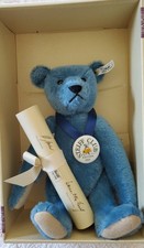 Steiff Club 1994 Blue Teddy Bear 1908 Replica Limited Edition 25 cm by Steiff