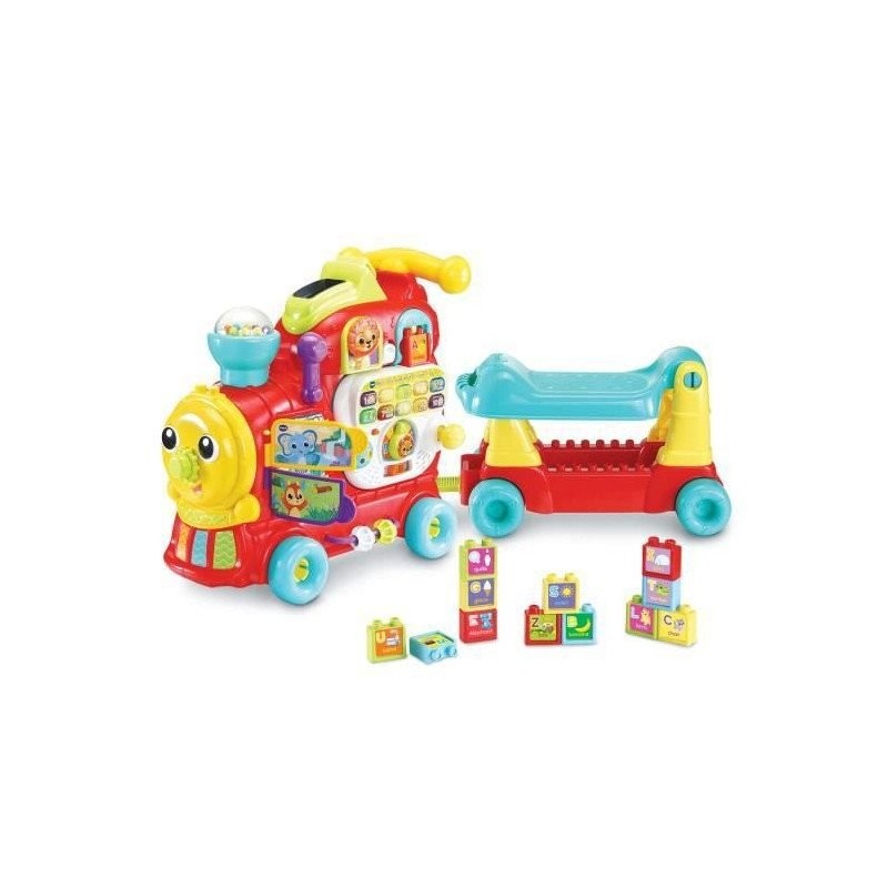 VTech Baby Maxiloco Mon Trotti Train 7 en 1 bleu interactif