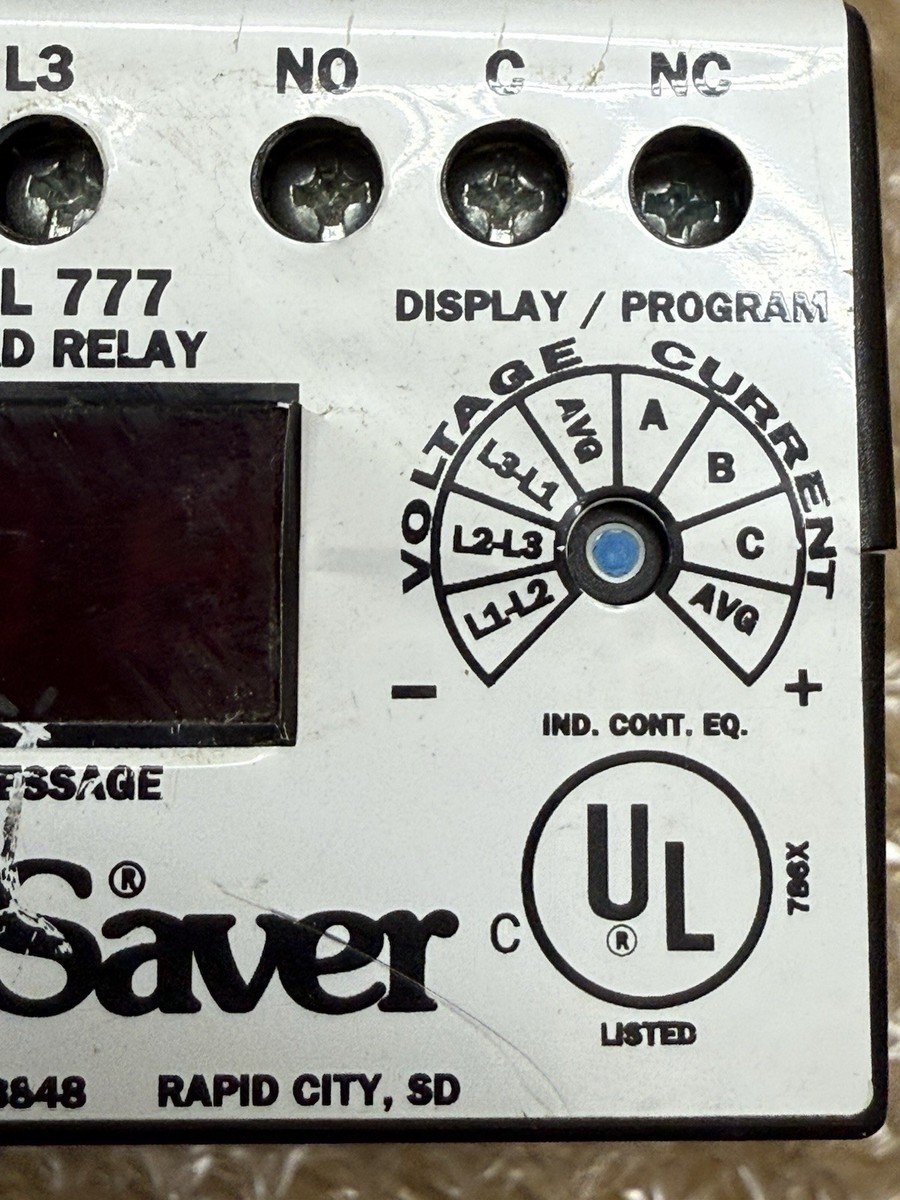 SymCom MS777 Motor Saver Model 777 Solid-state Overload Relay