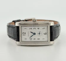 Tiffany & Co. Diamond Ladies Grand Rectangular Tank Watch Quartz Battery Strap
