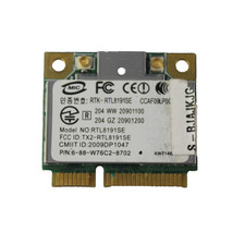 Realtek RTL8191SE Wireless WiFi Card Mini PCI-E 802.11b/g/n NOTEBOOK Computer
