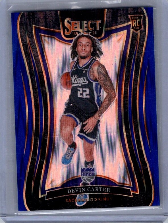 2024-25 Panini Select #381 Devin Carter Blue Flash Prizm #/99