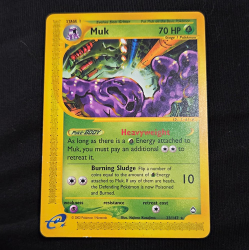 The Pokemon Company Muk 023/147 Aquapolis Rare Regular Eng 2002 70 HP Stage 1