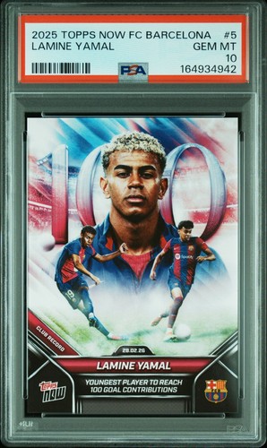 PSA10 2025-2026 TOPPS NOW FC BARCELONA 5 LAMINE YAMAL