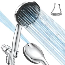 Shower Head High Pressure 10 Functions, Built-in 2 Power Wash Mode to Clean C...