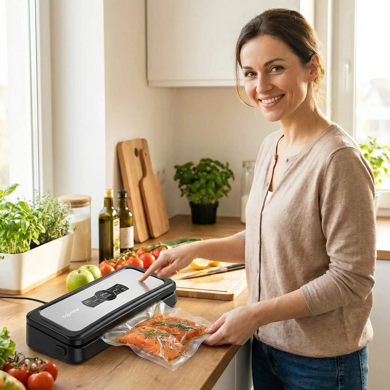 Toprime VS6682H 120W Vacuum Sealer with AUTO-Lock