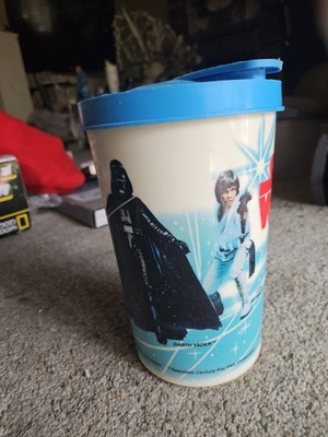 Star Wars Plastic Mug w/ Lid & Handle Darth Vader Luke Skywalker R2-D2
