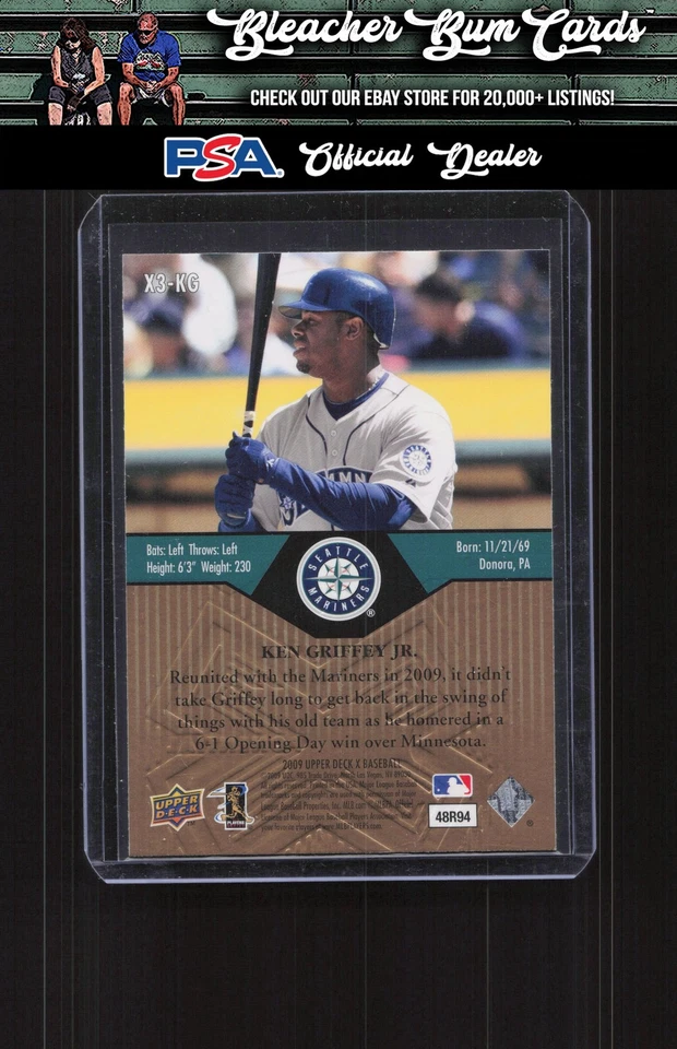 2009 Upper Deck X X3-KG Ken Griffey Jr. Xponential 3 - Image 2 of 2