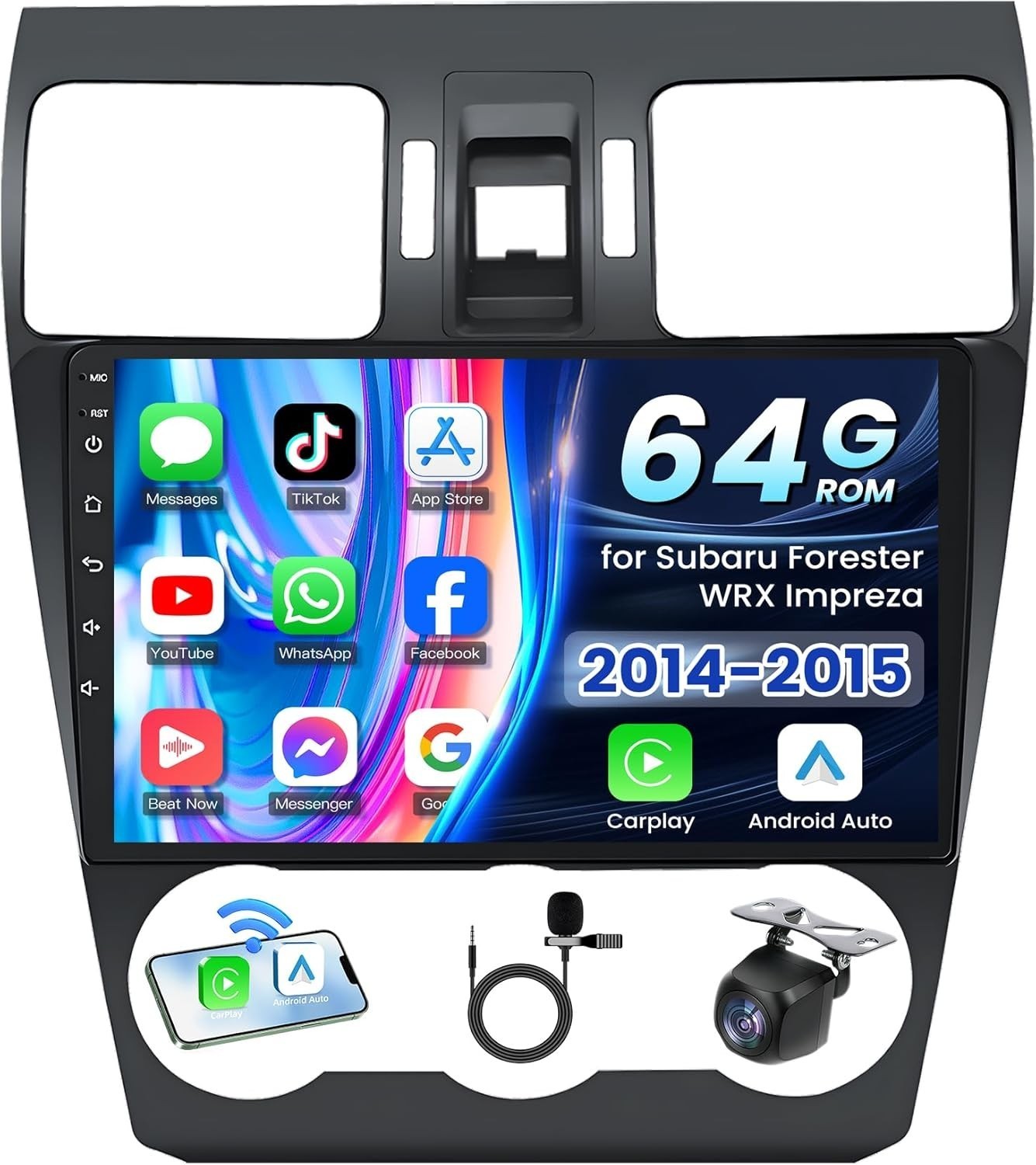 For Subaru Forester XV WRX 2014-2015 Carplay Car Stereo Radio GPS Head Unit Navi