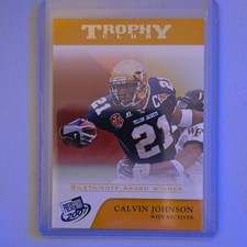 Press Pass 2007 Trophy Club Calvin Johnson Biletnikoff Award Winner #71