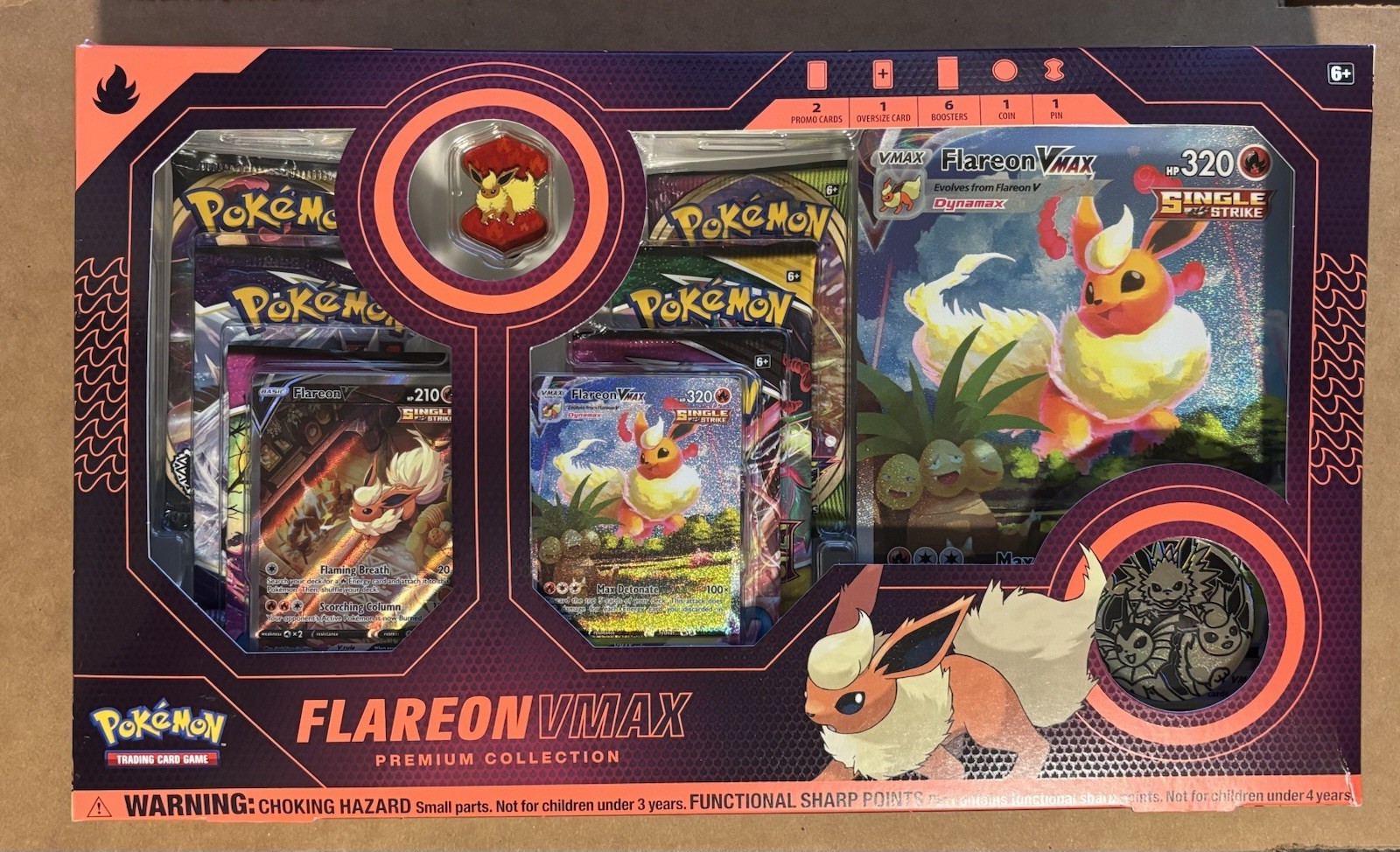 Pokemon Eeveelution Flareon Vmax Premium Collection Box - New Sealed See Pics