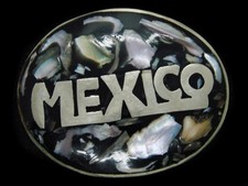 TB07159 VINTAGE 1970s MEXICO SOUTHWESTERN DESIGN ART BELT BUCKLE
