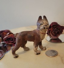 Antique Hubley 3" Cast Iron Boston Terrier Bull Dog Figurine Paperweight Decor