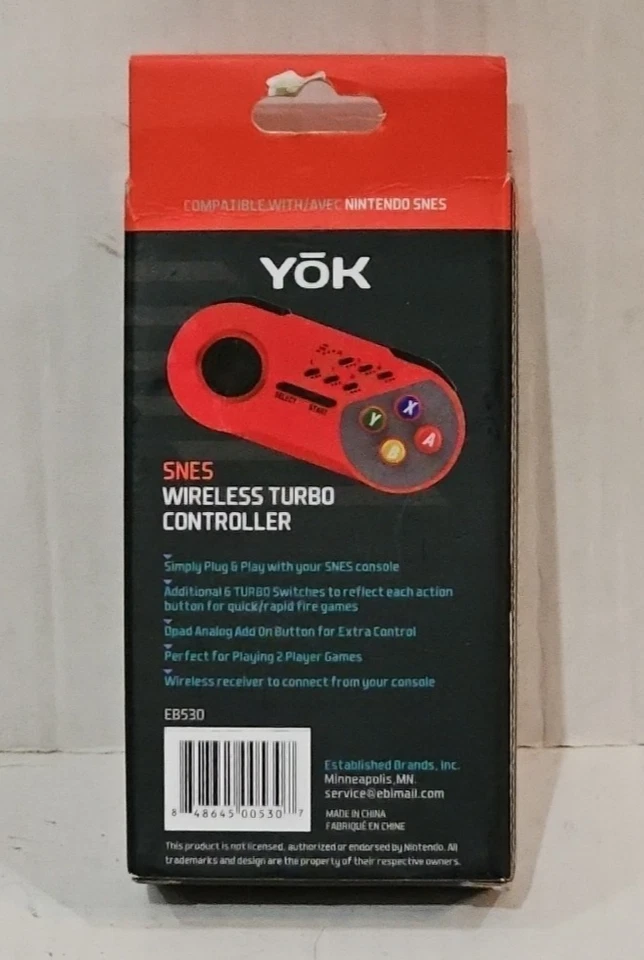Yok Wireless Turbo Controller for SNES Nintendo Classic Console NEW Open Box - Image 2 of 4