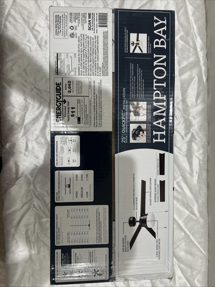 Hampton Bay Montgomery44 in. Indoor Oil Rubbed Bronze Ceiling Fan with Light Kit - Image 2 of 4