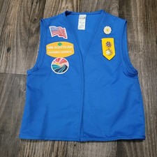 Girl Scouts of America Official Vest Blue USA Size 4-5 XXS With Badges