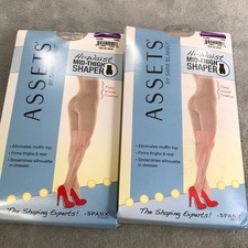 2 Assets by Sara Blakely Hi Waist Mid Thigh Shapers Size XL New