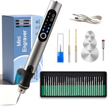 VQVYBXN USB Rechargeable Engraving Pen w/ 35 Bits Mini Electric Engraver