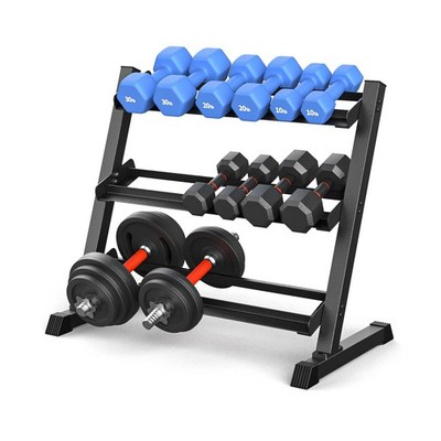 Dumbbell Rack Stand Only - 3-Tier Weight Rack Heavy Duty Dumbbell Stand Space...