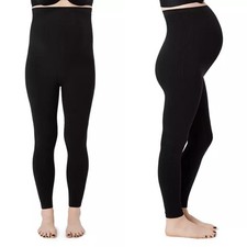 NWT Spanx Mama Look At Me Now Leggings M Maternity Black Nylon Stretch 20134R