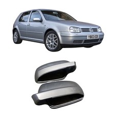 Door Wing Mirror Covers Painted For VW Golf MK4 1998-2004 LA7W Reflex Silver