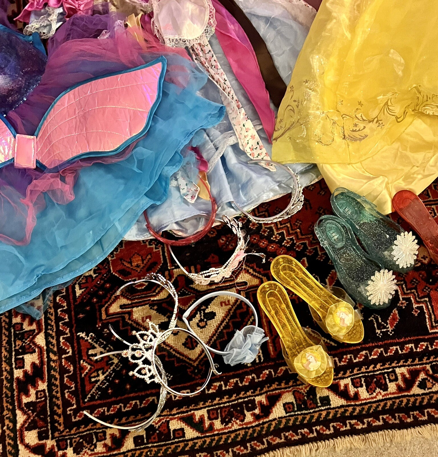 Girls Fancy Dress Princess Costume Bundle And Accessories Age 5/6 eBay