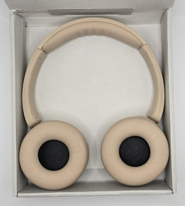 Sony WH-CH520 Over Ear Wireless Bluetooth Headphones Beige - Used