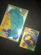 2 NEW Nuby Baby Led Feeding Miracle Mat Section Plate TEETHER TEETHING RATTLE