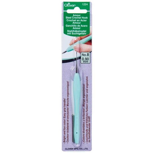 Clover ::Amour Crochet Hook:: No. 8 / 0.90 mm / 5.5 in / 14 cm - Picture 2 of 2