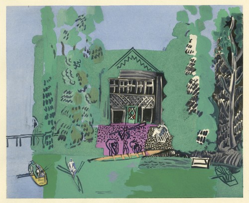 Raoul Dufy pochoir "Nogent-le-Perreux" - 第 1/2 張圖片