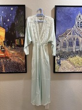 Vintage Miss Dior Teal Lace Slip Dress Made in the USA