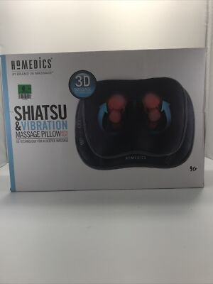 Homedics Shiatsu Vibration Massage Pillow Heat 3D Technology Soothing  Adjustable