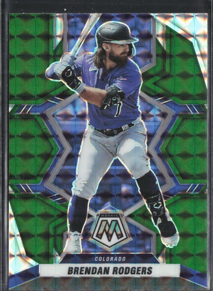 2022 Panini Mosaic #283 Corbin Burnes Green Mosaic Prizm Milwaukee Brewers