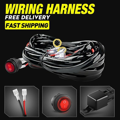 Pair 4" LED Work Lights Spot Pods w/Amber Flash Fog Driving Offroad ATV + Wiring - Picture 12 of 14