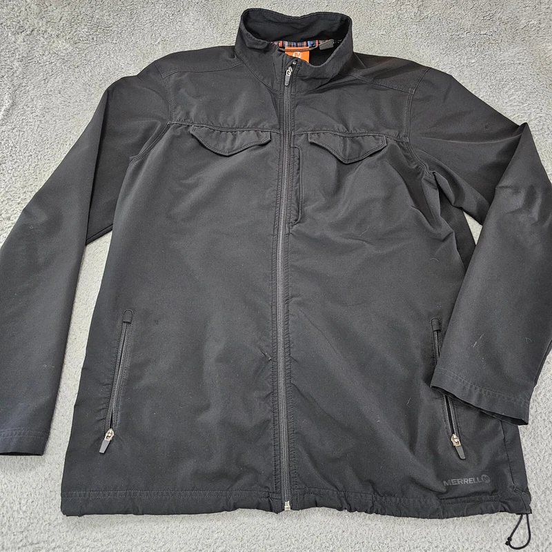 merrell outdoor full zip long sleeve softshell jacket