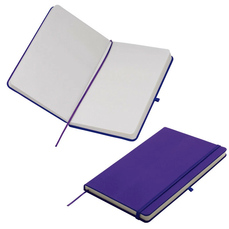 EASY GIFTS Notizbuch / DIN A5 / 160 S. / blanko / samtweiches PU Hardcover / Farbe: violett