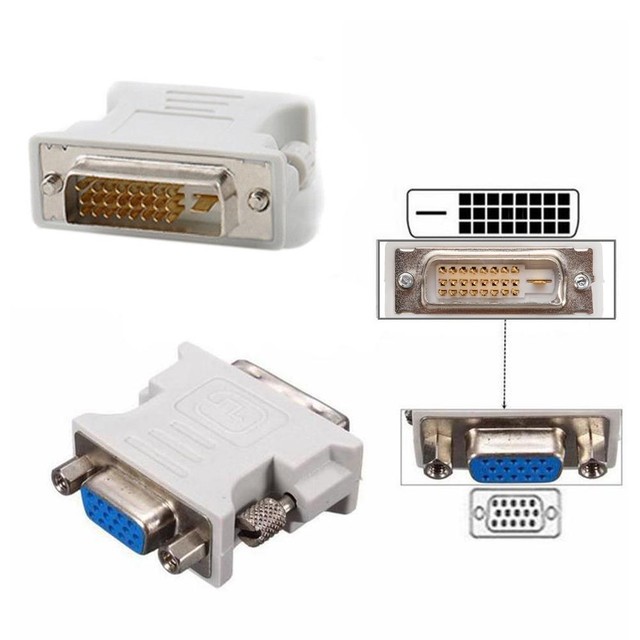 15 Pin VGA Female to 24+1 pin DVI-D Male Adapter Converter ... Laptop N7K9 15 Pin VGA Female to 24+1 pin DVI-D Male Adapter Converter ... Laptop N7K9