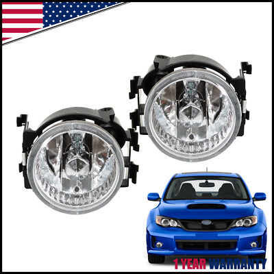 Nakkaa Pair For 2008-2014 Subaru /Legacy /Impreza /WRX STI Fog Lights W/ Bulb